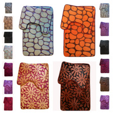 Memory Foam Non Slip Bath Mat Set 2 Piece Set Pedestal Toilet Bathroom Rug   