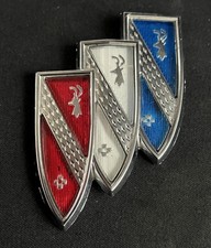 BUICK RIVIERA VINTAGE TRI SHIELD TRUNK BOOT LID RADIATOR GRILLE EMBLEM BADGE