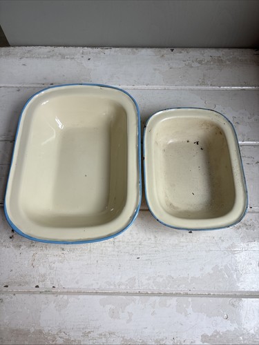 Vintage enamelware dishes - vintage,