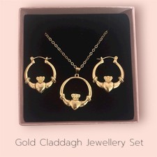 Gold Claddagh Jewellery Set