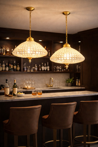 Chandeliers french 1960 gold - chandeliers,
