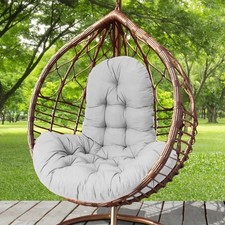 Voltsify Hanging Egg Chair Thick Cushion Swing Chair Pad, Light Grey