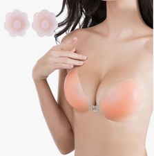 Adhesive Bra Push Up Bra Reusable Silicone Sticky Invisible Full Support Backles