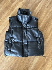 Zara Black Faux Leather Puffer