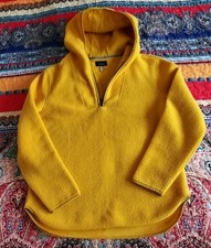 New Joules Yellow Fluffy Fleece Hoody Jumper Top Size 10  NWOT Immaculate 