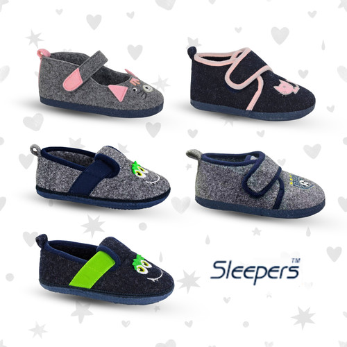 Kids sleepers felt slippers - kids,