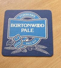 BEER MAT - BURTONWOOD BREWERY - FORSHAWS PALE / BROWN ALE (1982)