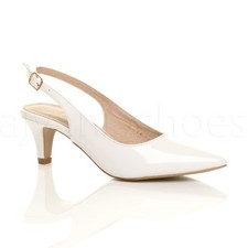 WOMENS LADIES LOW MID HEEL 50s