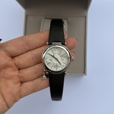 Vivienne Westwood Watch Wrist Ladies Womens Orb Dial Face & Dangling Orb Leather