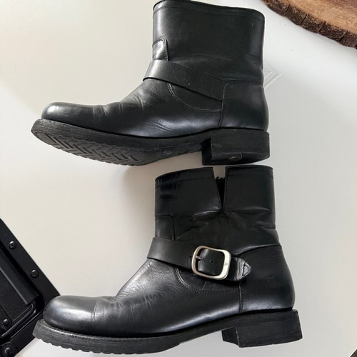 Frye black moto ankle boots - moto,