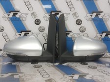 VW Touran V3 Pair of Electric Wing Mirrors in Reflex Silver LA7W 2010 to 2015