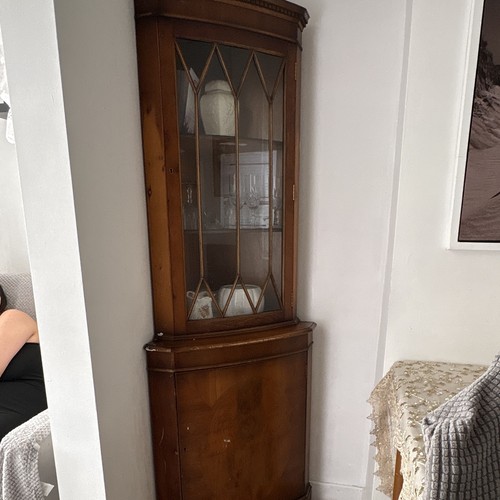 Brown wooden corner - wooden, display