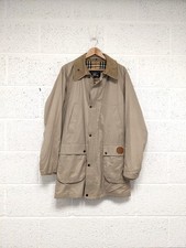 Burberrys Vintage Jacket Coat Beige Nova Check Lined - Size L / XL / Chest 50