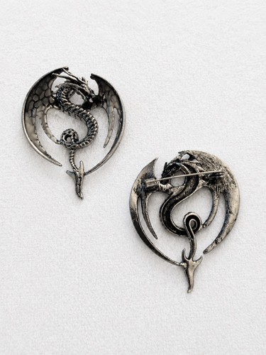 Mythical dragon brooch - mythical,