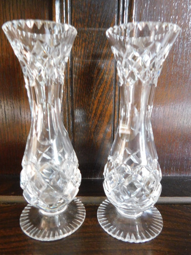 Pair cut glass - of,