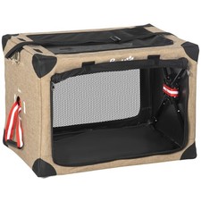 PawHut Collapsible Dog Crate Foldable Pet Carrier for Cat Small Dog 65x45x45cm
