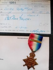 WW1 1914 STAR MEDAL WORLD WAR ONE TO J COOPER 