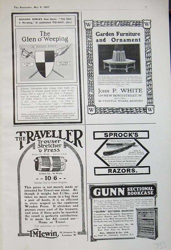 Old antique print 1907 - old,