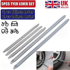 5x Tyre Lever Heavy Duty 12" + 24" Drop Forged Steel Van Car Motorcycle Tool Set
