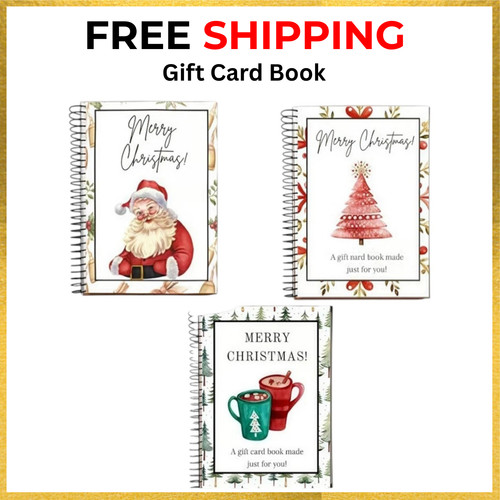 Christmas gift card - christmas, book
