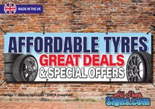 AFFORDABLE TYRES PVC Printed BANNER OUTDOOR WATERPROOF SIGN Eyelets