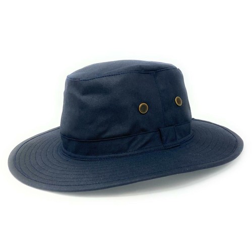 Waxed cotton hat - lined,