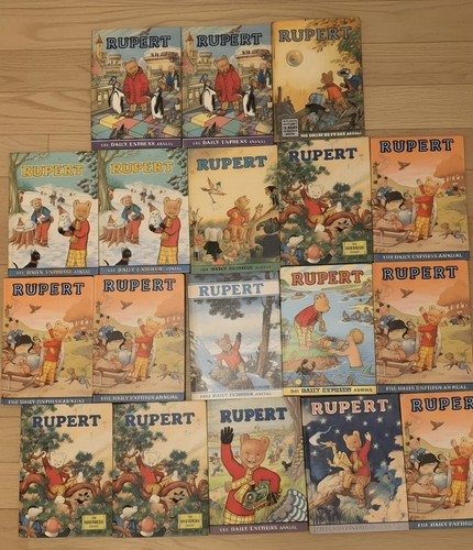 X19 rupert bear annuals - bear,