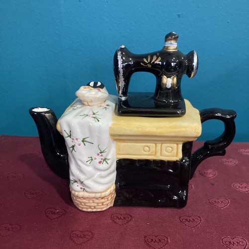 Vtg ceramic antique sewing - vtg,