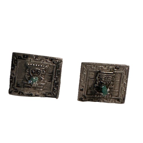 Quirky cuff links - cuff, aztec