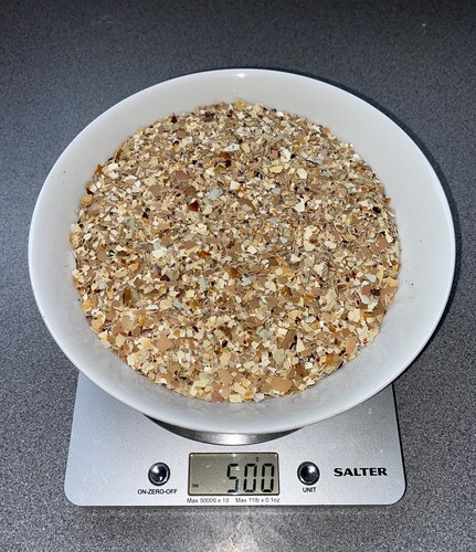 Crushed chicken egg shell - crushed,