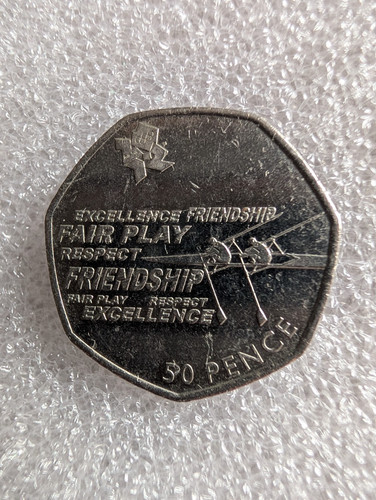 2011 olympic rowing 50p - 50p, fifty