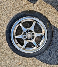 4x100 League Lr-02r Alloy Wheels With Semi Slicks 15x6.5j Et40