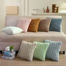 Pack faux fur cushion - of, 2