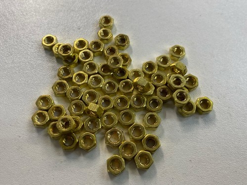 Brass hex nuts - hex, solid