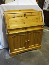 SOLID PINE FALL FRONT WRITING BUREAU, With CUPBOARD & SHELF.