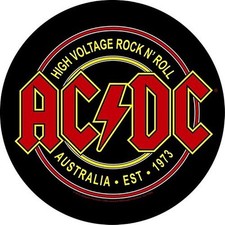 AC/DC High Voltage Australia 1973 giant round backpatch sew-on cloth patch