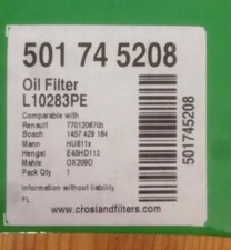 NEW CROSLAND OIL FILTER 501 74 5208/ L10283PE PAPER ELEMENT 