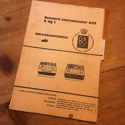 Beocord 610 service - beocord,