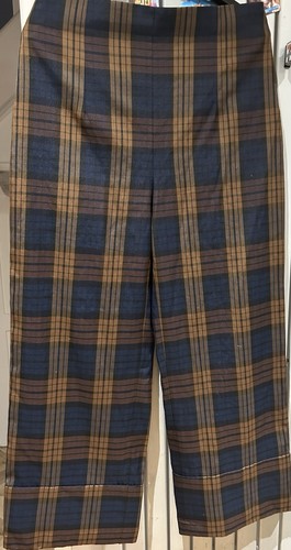 Zara woman blue brown plaid - woman,