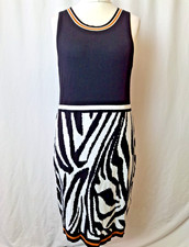 Faber Knit Tank Bodycon Dress Zebra Print Sleeveless Women's UK14/16 C4496