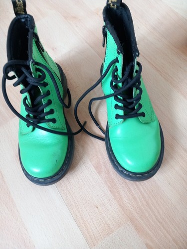 Childs green doc martens boots - green,