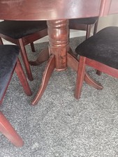 Yew Wood  Dining Table and 4