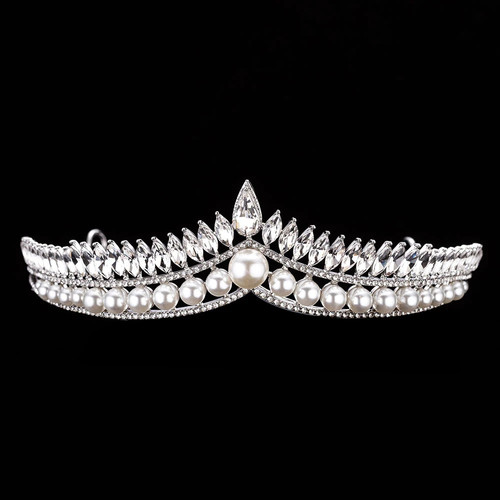 Silver crown tiara - silver, matching