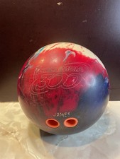 COLUMBIA 300 WD 10lb 3oz BOWLING BALL C300 USA RED BLUE WHITE SPARKLE SWIRL