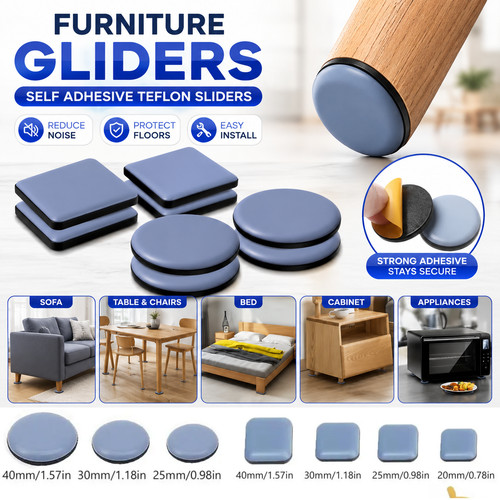 40x round furniture gliders - 4-40x,