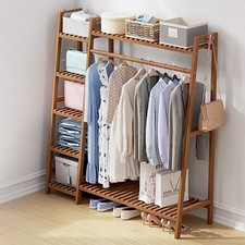 Heavy Duty Wooden Clothes Rail