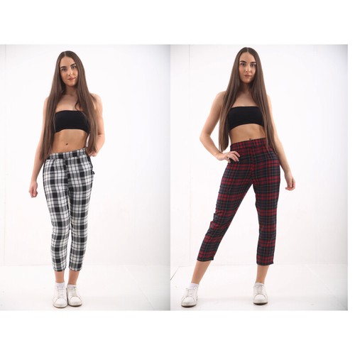 Women tartan check slim - tartan,