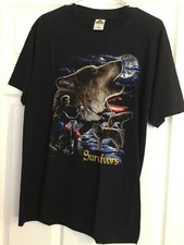 Survivors mens T-shirt wolf/biker theme size Medium Motorcycle