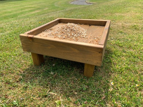 Wooden bird feeder tray - wooden,