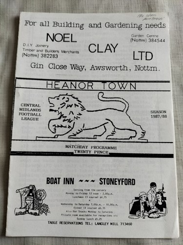 1987 heanor town - heanor, v